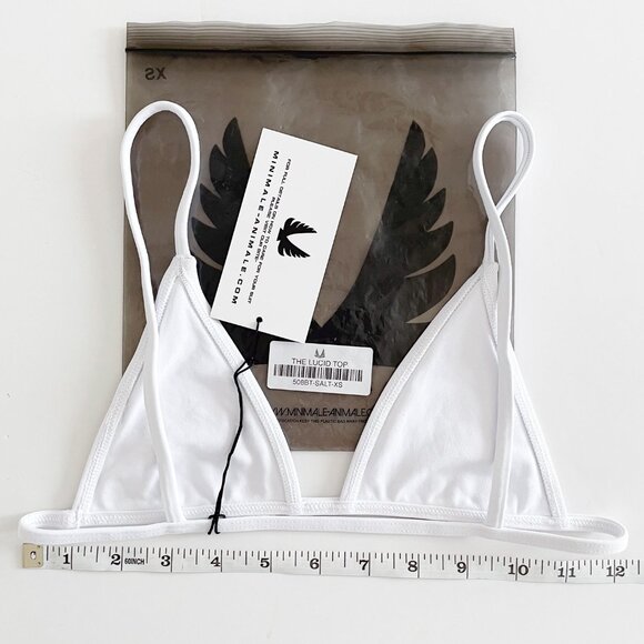 MINIMALE ANIMALE White Bikini Lucid Top (No Tag) & NWT Wall Street S Bottom - Picture 3 of 15